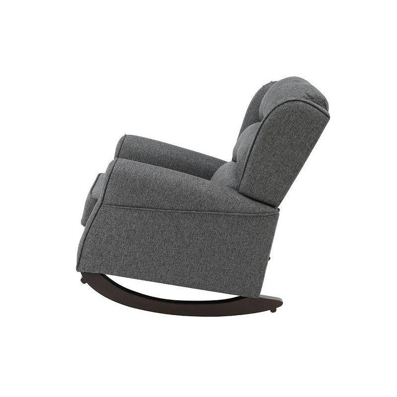 40" Fabien Active Sitting Chair Gray Fabric - Acme Furniture: Linen Upholstery, Metal Frame, Rocking Mechanism