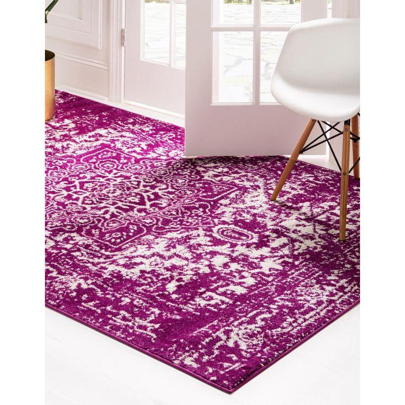 Unique Loom 3' 1 x 5' 3 Purple Richmond Medallion Area Rug
