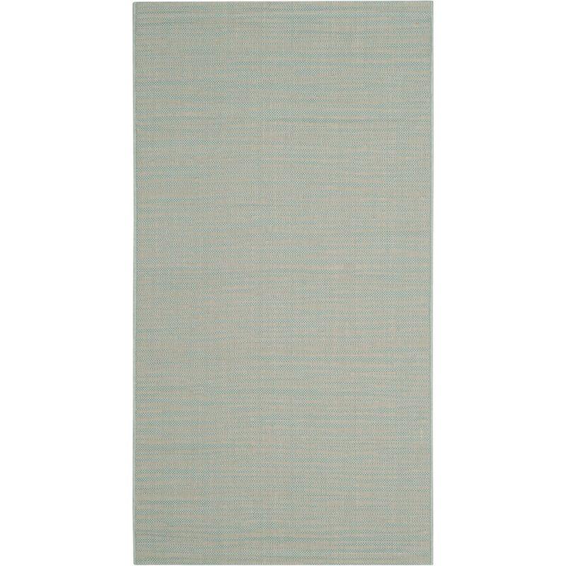 Courtyard CY6576 Power Loomed Indoor/Outdoor Accent Rug - Aqua/Cream - 2'7"x5' - Safavieh.