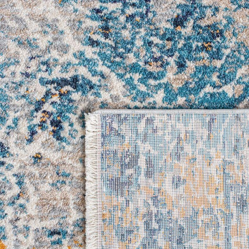 Madison MAD494 Power Loomed Area Rug - Grey/Blue - 6'7"x6'7" - Safavieh.