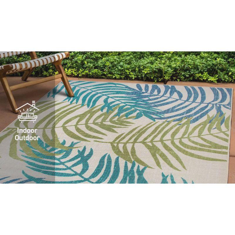 World Rug Gallery Floral Leaves Flatweave Indoor/Outdoor Area Rug