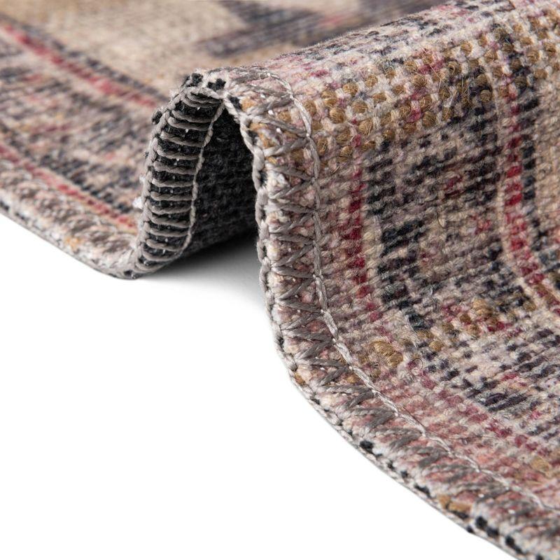 Unique Loom 2' 0 x 6' 0 Nostalgia Meknes Machine Washable Beige Pink Area Rug