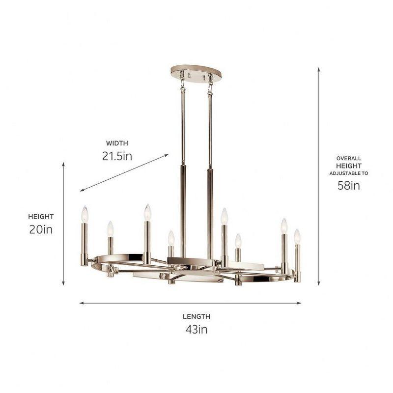 Kichler Lighting Tolani 8 - Light Chandelier in  Polished Nickel