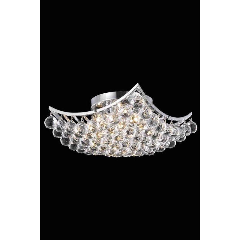 Elegant Lighting Corona 4 light Chrome Flush Mount Clear Royal Cut Crystal