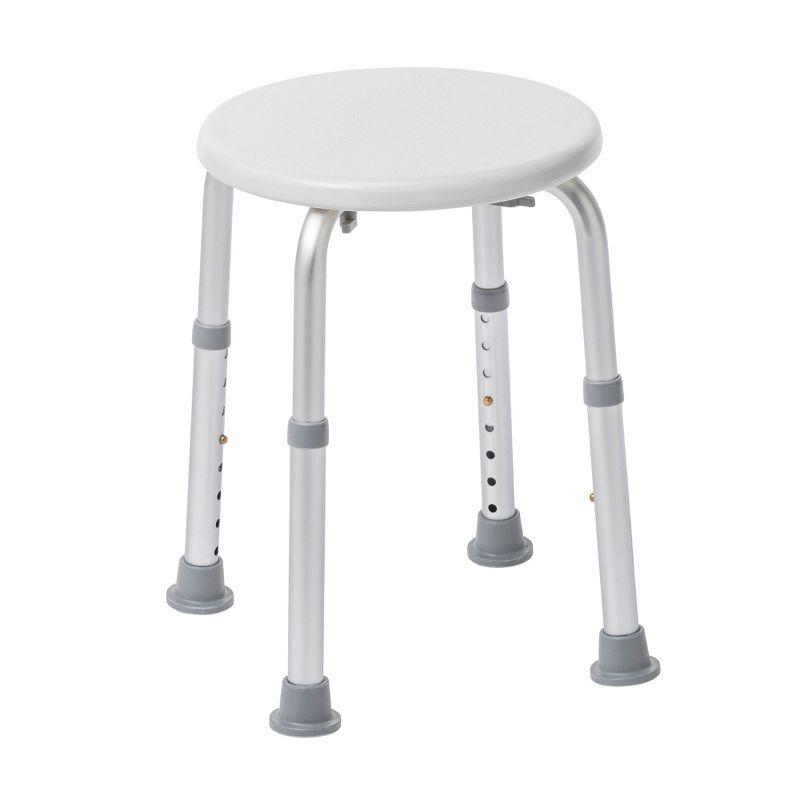 Drive Medical Adjustable Height Bath Stool, White