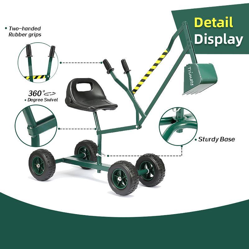 Trimate: Sandbox Ride-On Excavator - Hunter Green - Age 3+