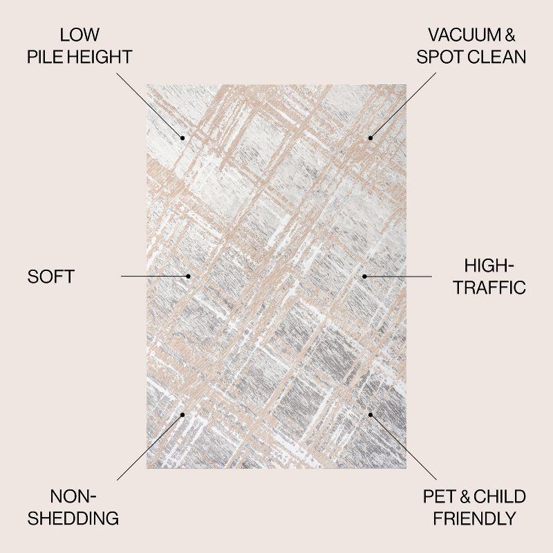 JONATHAN Y Slant Modern Abstract Beige/Gray 8 ft. x 10 ft. Area Rug