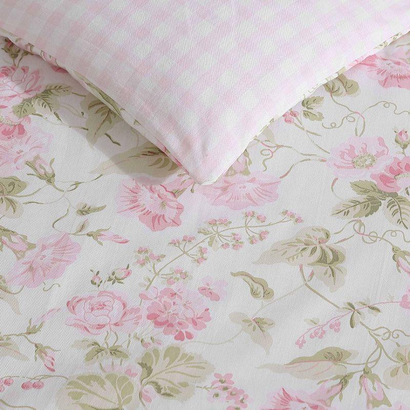 Laura Ashley Morning Gloria Cotton Pink Comforter Set