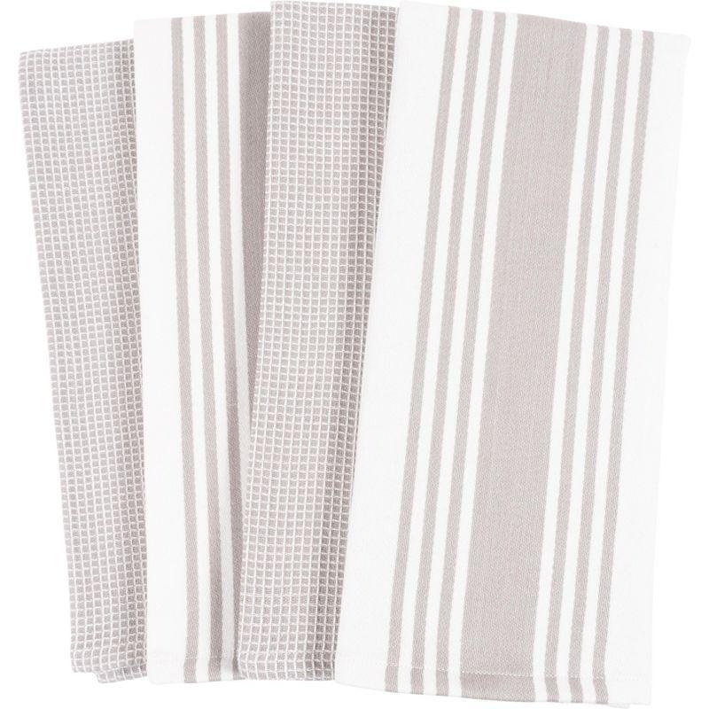 KAF Home Madison Set of 4 Absorbent, Durable and Soft Kitchen Towels |- 18" x 28"