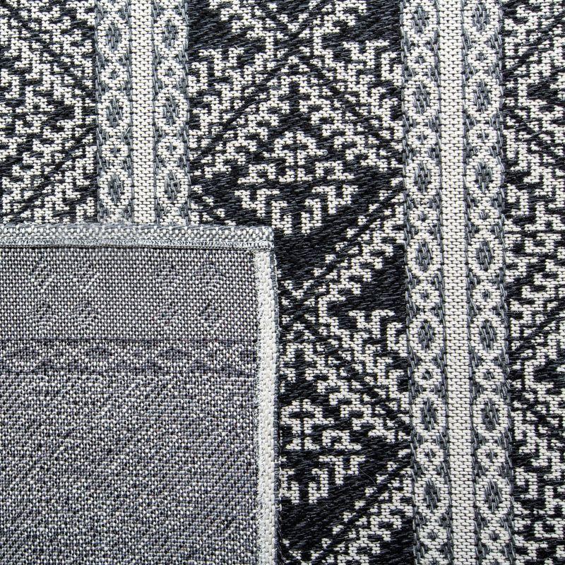 Augustine AGT445 Machine Made Indoor Area Rug - Black/Cream - 4'x6' - Safavieh