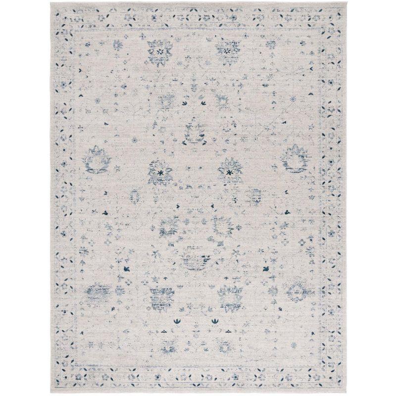 Antique Patina ANP656 Machine Made Loomed Area Rug - Ivory/Blue - 9'-0" x 11'-6" - Safavieh