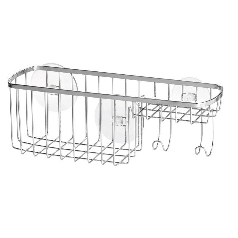 InterDesign iDesign Gia Polished Stainless Steel Bathroom Suction Combo Organizer Basket - 11" x 4.25" x 4" & Reviews | Wayfair