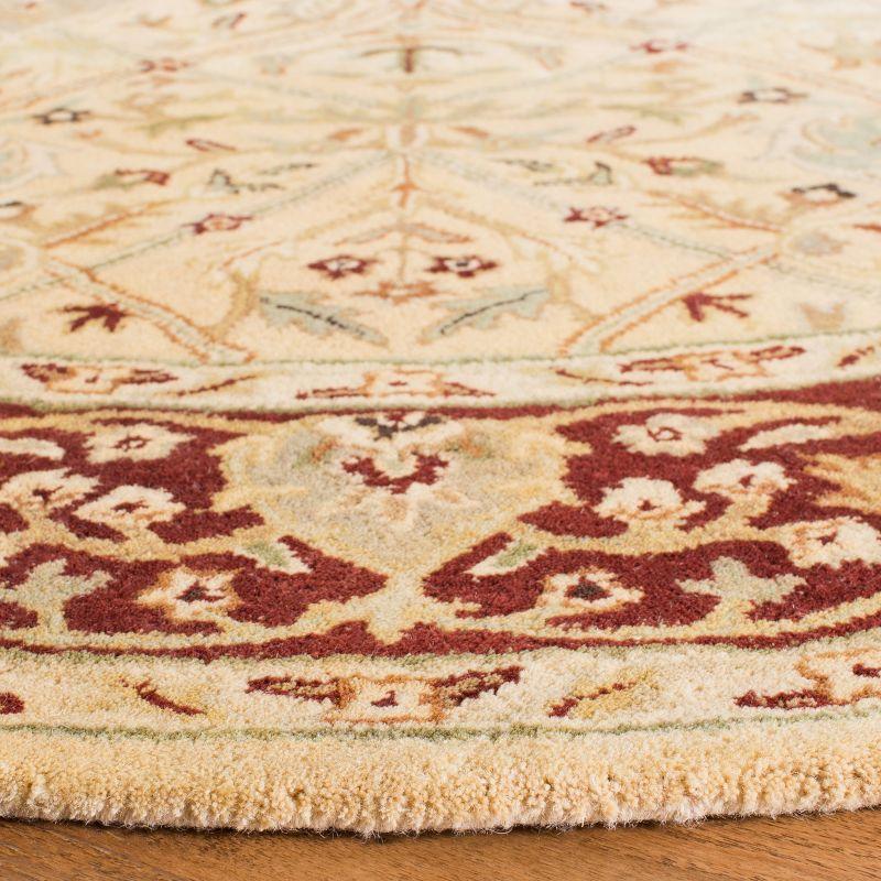 Ivory Rust Elegance 6' Round Hand-Tufted Wool Area Rug