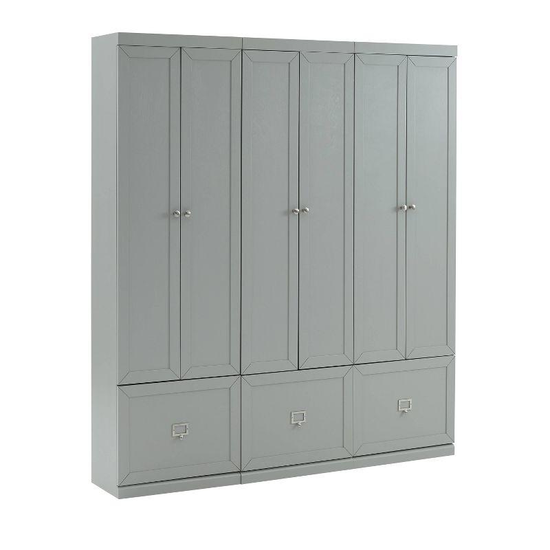 Harper Gray 3-Piece Modular Entryway Set with Pantry Closets