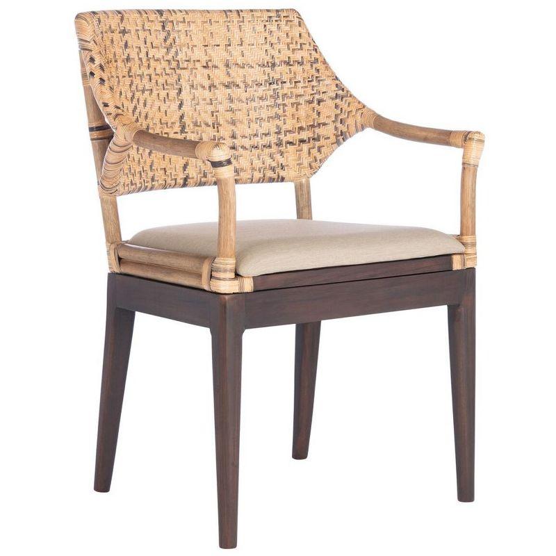 Carlo Arm Chair - Brown/Honey/Beige - Safavieh.