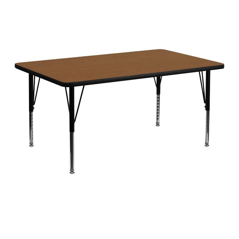 Goddard 24''W x 48''L Rectangular HP Laminate Activity Table - Adjustable Legs