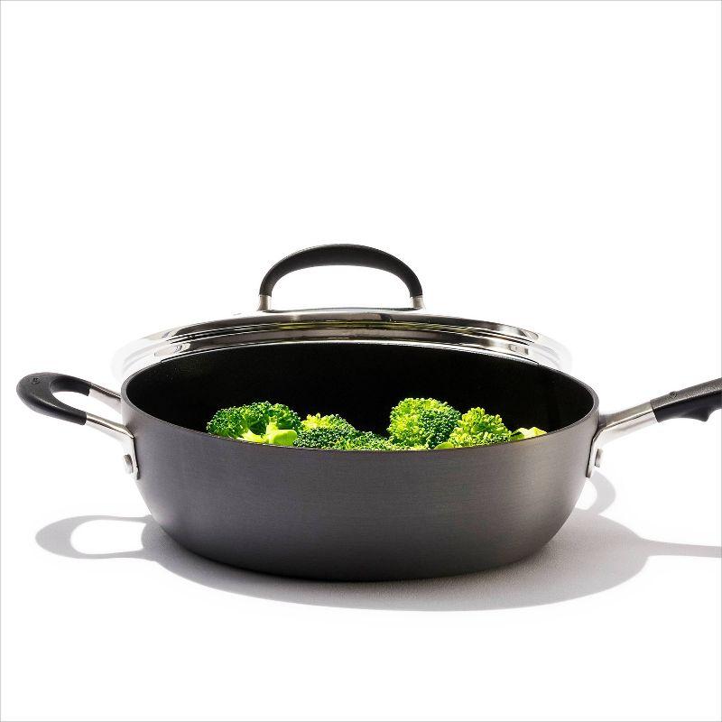 OXO 10-Piece Non-Stick Aluminum Cookware Set with Glass Lids