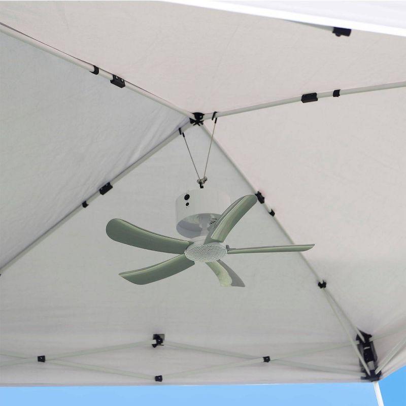 Canopy Breeze Rechargable Canopy Fan with Remote Control: Portable, Indoor/Outdoor, 31" Blade, 2 Speeds, White