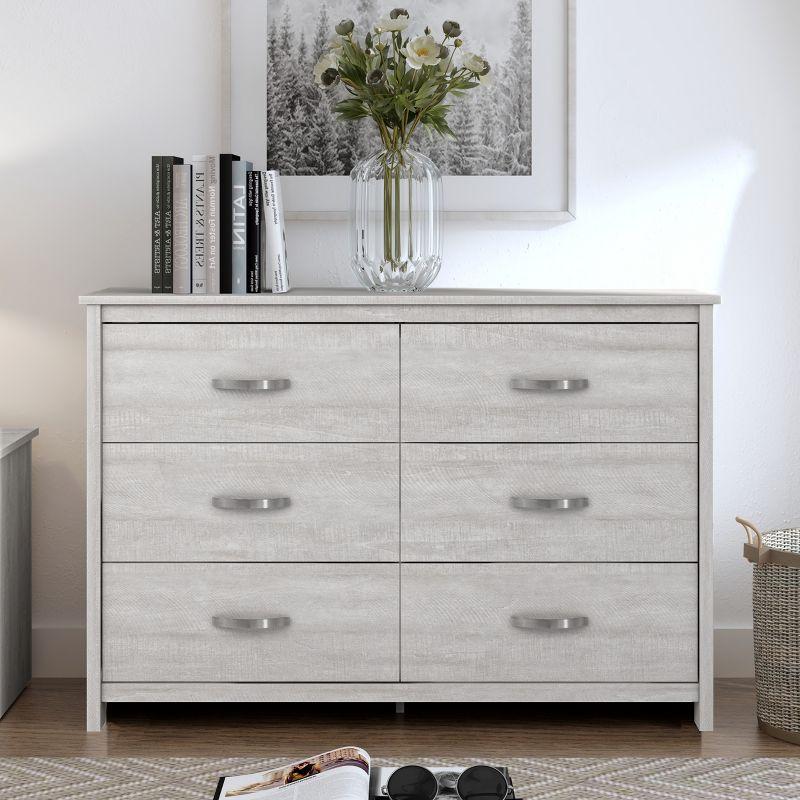 Layton Dusty Gray Oak Double Dresser with Dovetail Drawers