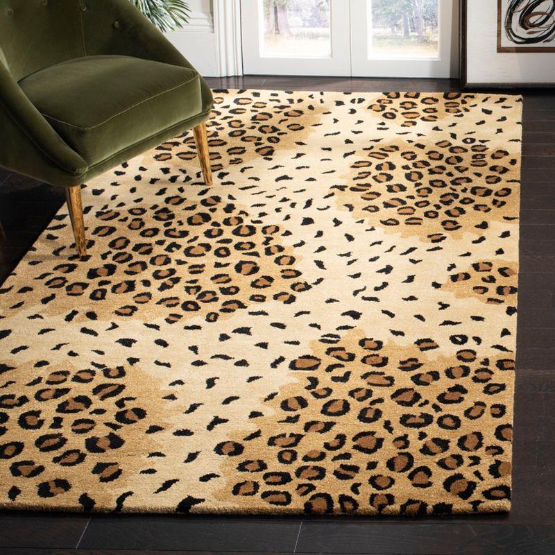 Metro-Chic SoHo Gold and Black Hand-Tufted Wool Area Rug