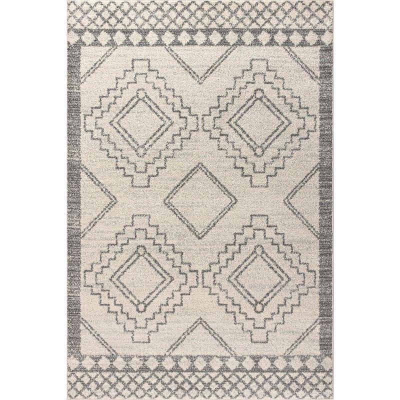 JONATHAN Y Amir Moroccan Beni Souk Cream/Gray 5 ft. x 8 ft. Area Rug