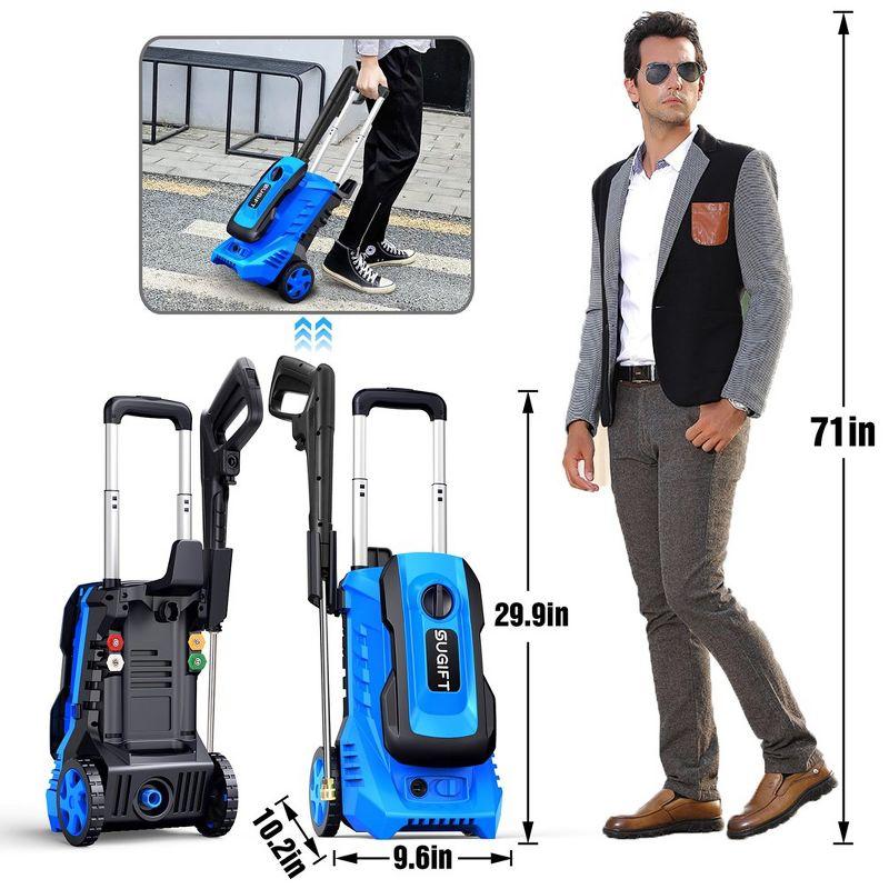 Sugift 3300 PSI Blue Electric High Pressure Washer with Accessories