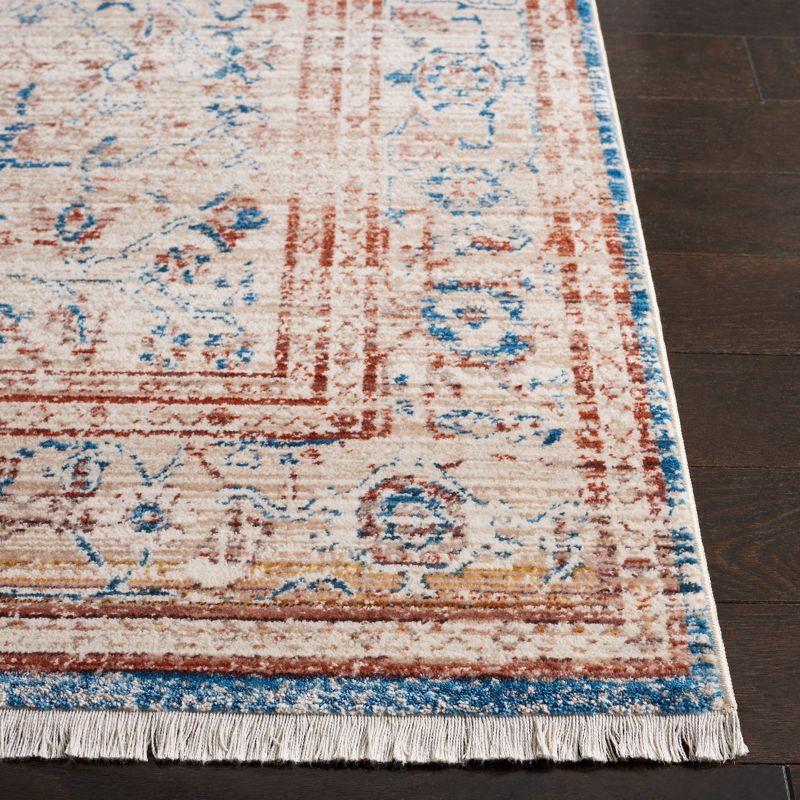 Ivory Hand-knotted Synthetic 4' x 6' Rectangular Rug