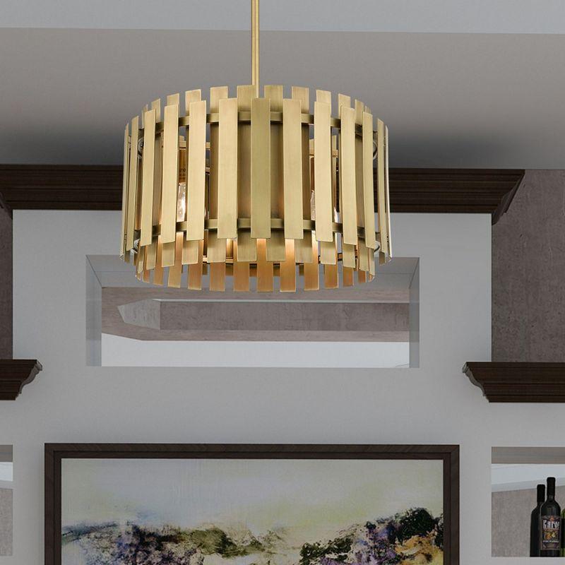 Livex Lighting Greenwich 4 - Light Chandelier in  Natural Brass