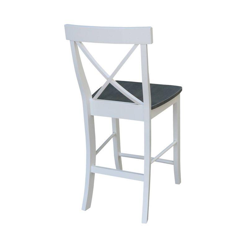 24&#34; X Back Counter Height Barstool Barstool White - International Concepts