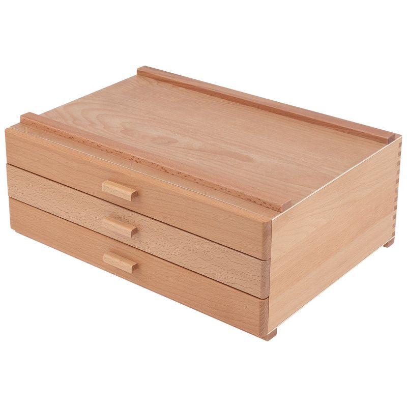 Natural Birch 3-Drawer Deluxe Artists Storage Chest