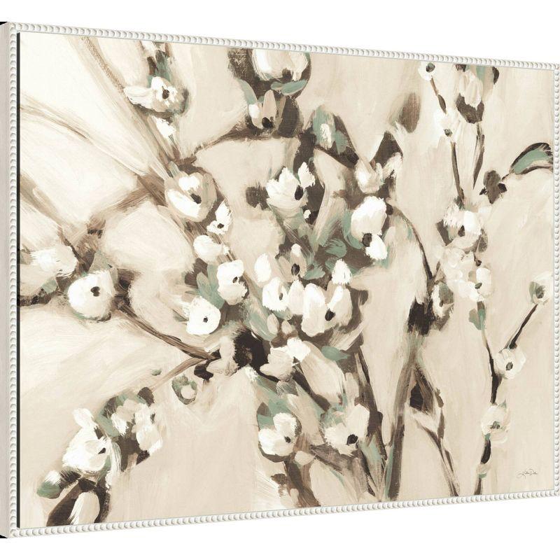 Amanti Art 42"x32" Wild Floral Branches Neutral by Katrina Pete Framed Canvas Wall Art Print: Modern Lithograph, Polystyrene Frame