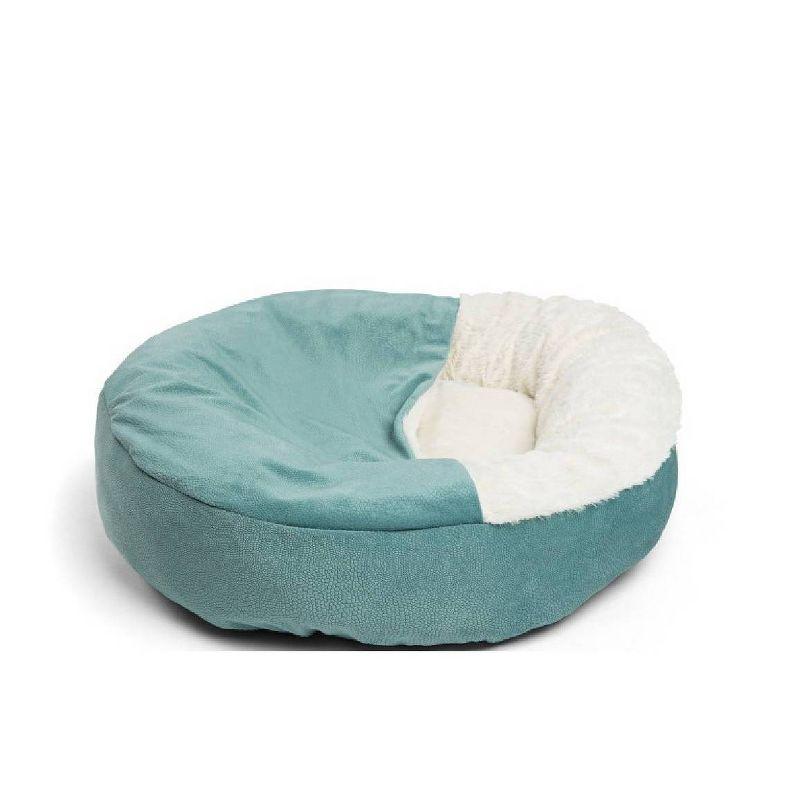 Best Friends by Sheri Cozy Cuddler Ilan Tidepool Dog Bed - 24"x24" - Aqua Blue