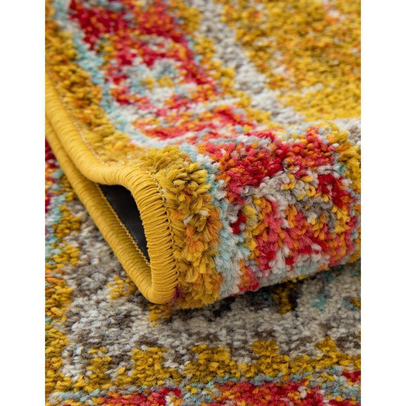 Unique Loom Penrose Collection Area Rug - Alexis (5' 3" x 8' Rectangle Gold/Gray)