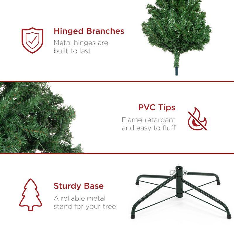 Best Choice Products Premium Spruce Artificial Christmas Tree w/ Easy Assembly, Metal Hinges & Foldable Base