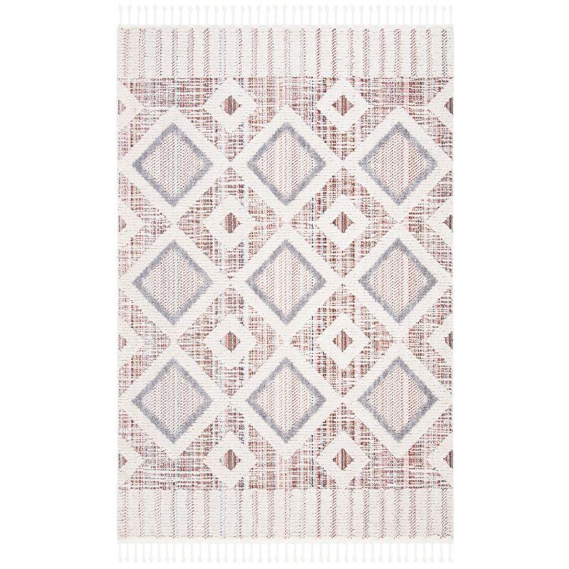 Marrakesh Gray and Multi Geometric Polyester Area Rug 3' x 5'