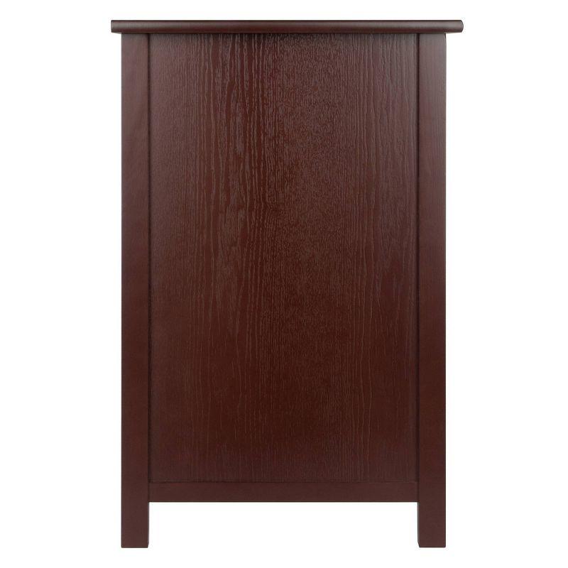 Walnut Transitional Wood Office Desk with Filing Cabinet