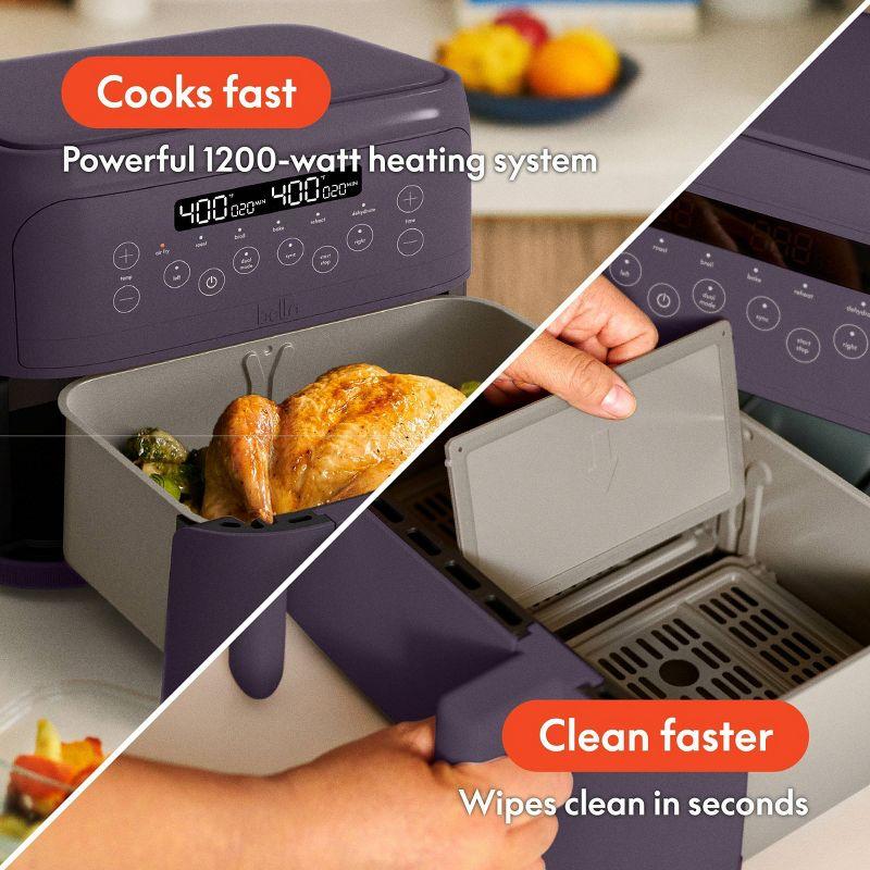 bella 4qt TriZone Air Fryer Plum