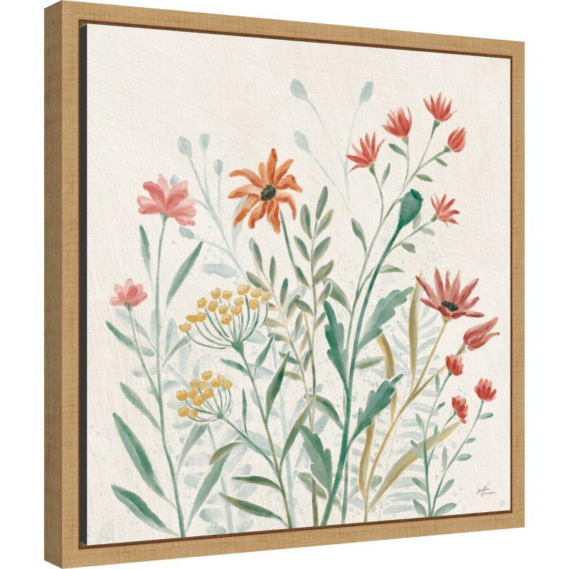 Amanti Art Wildflower Vibes II by Janelle Penner Canvas Wall Art Print Framed 16 x 16-in.