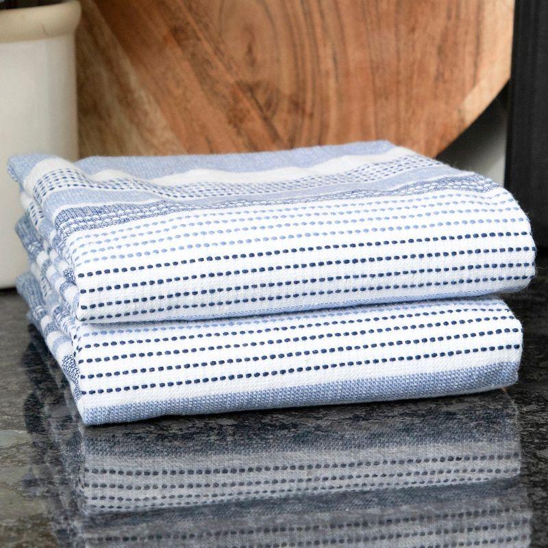 T-fal Dual Terry Stripe Kitchen Towel, 2 Piece Set