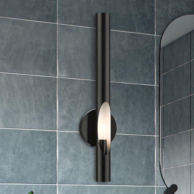 Livex Lighting Acra 1 - Light Wall Light in  Shiny Black
