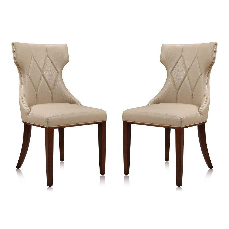 Rosdorf Park Reine Upholstered Wing Back Side chair (Set of 2)