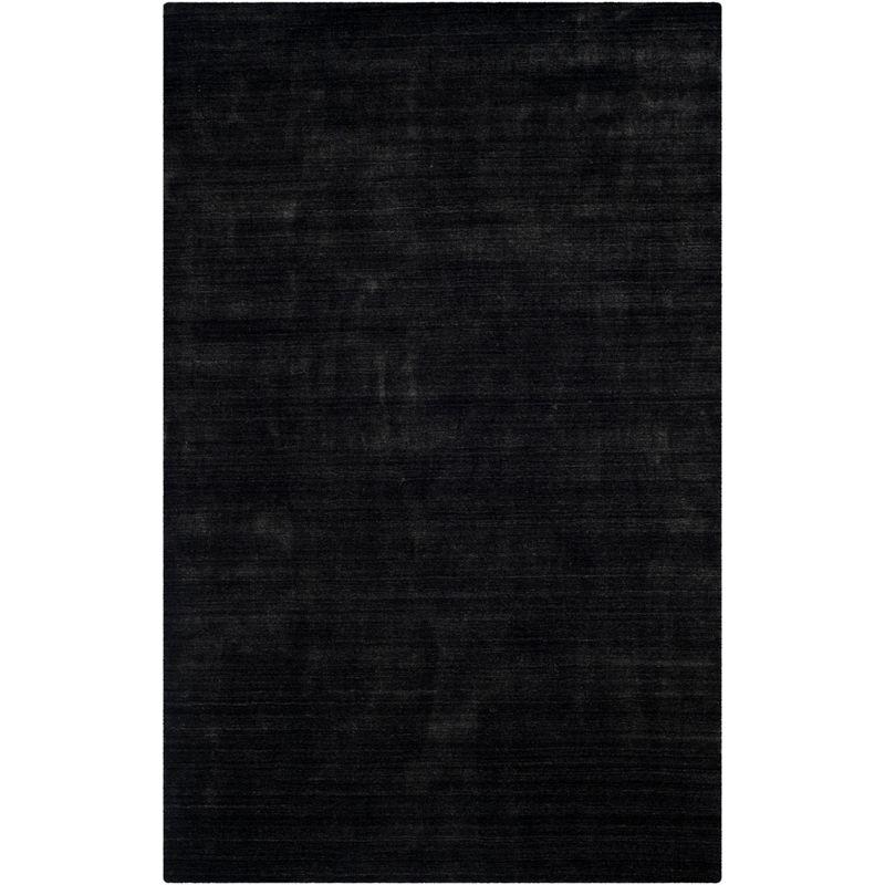 Anthracite Hand-Knotted Wool and Viscose 3' x 5' Rug