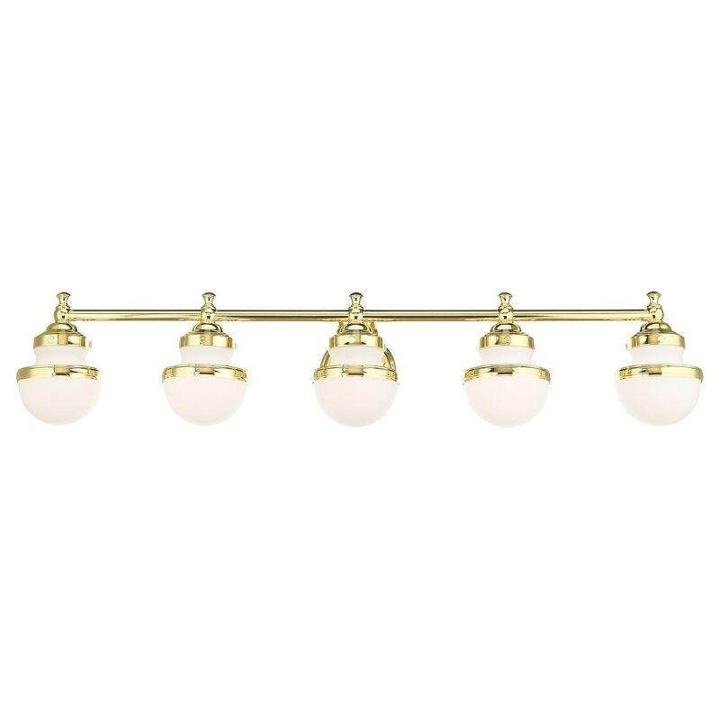 Livex Lighting Oldwick 5 - Light Vanity in  Polished Brass
