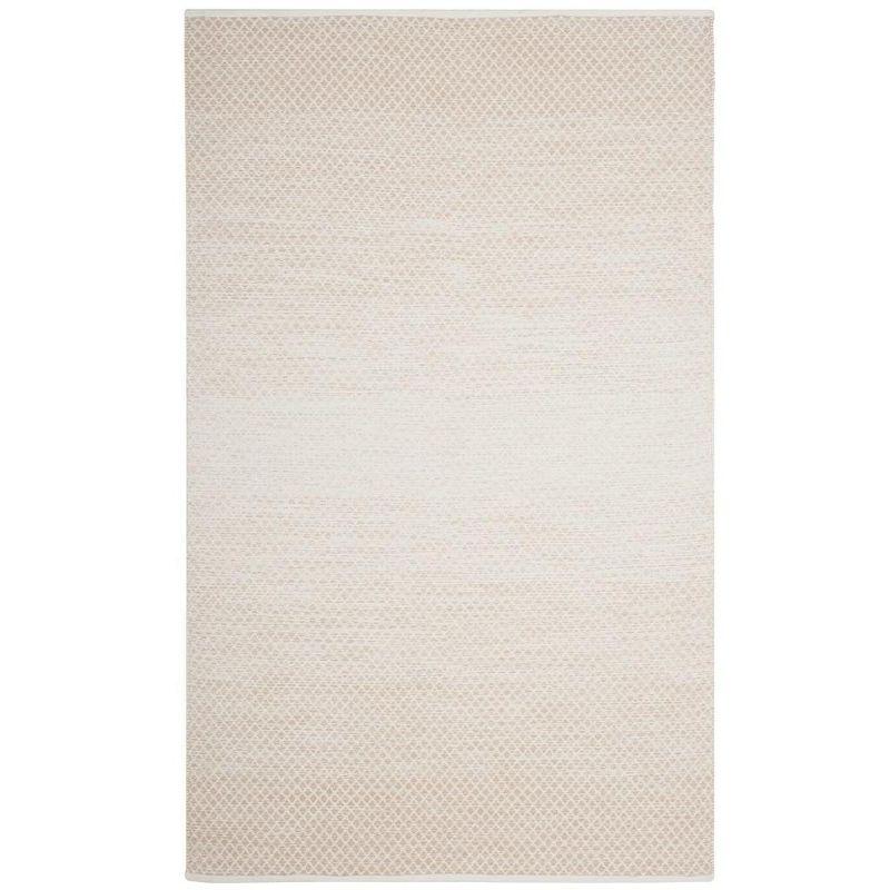 Coastal Charm Beige/Ivory Cotton 6' x 9' Hand-Woven Area Rug