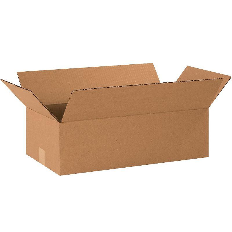 Eco-Friendly Kraft Corrugated Storage Boxes 22" x 12" x 8" - Bundle of 25