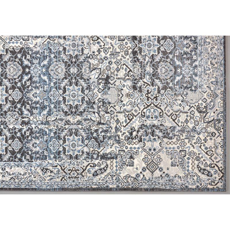 Ainsley Transitional Abstract Gray/Blue/Ivory Area Rug