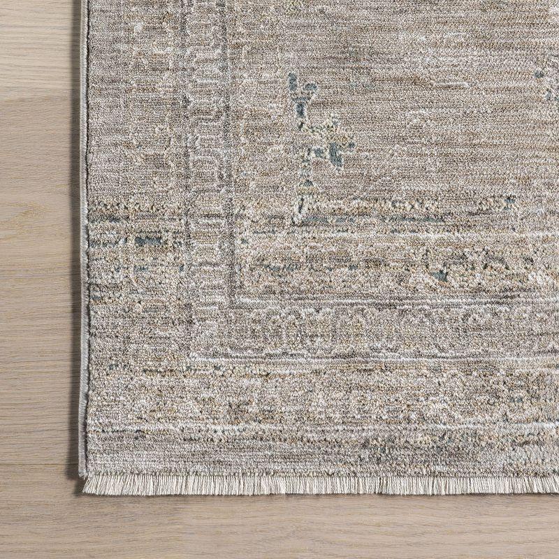 Nuloom Ginebra Medallion Fringe Indoor Area Rug, Runner 2' 8" x 8', Beige