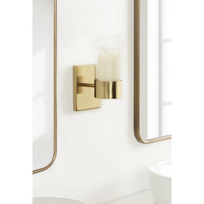 Kate and Laurel Zabler Metal Wall Sconce, 5x6x10, Gold