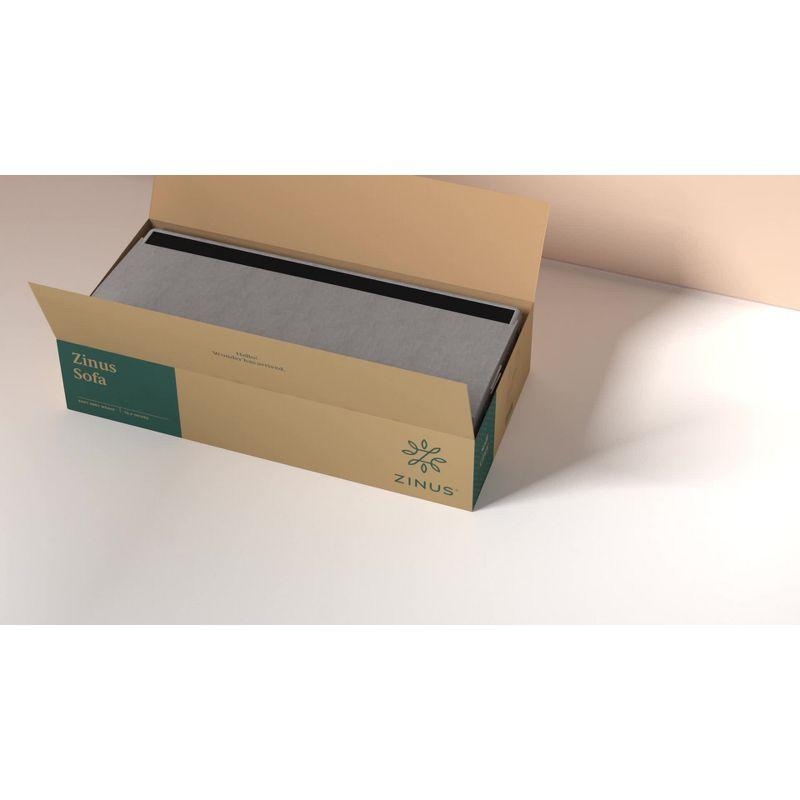 52" Benton Loveseat Sofa Dark Gray - Zinus