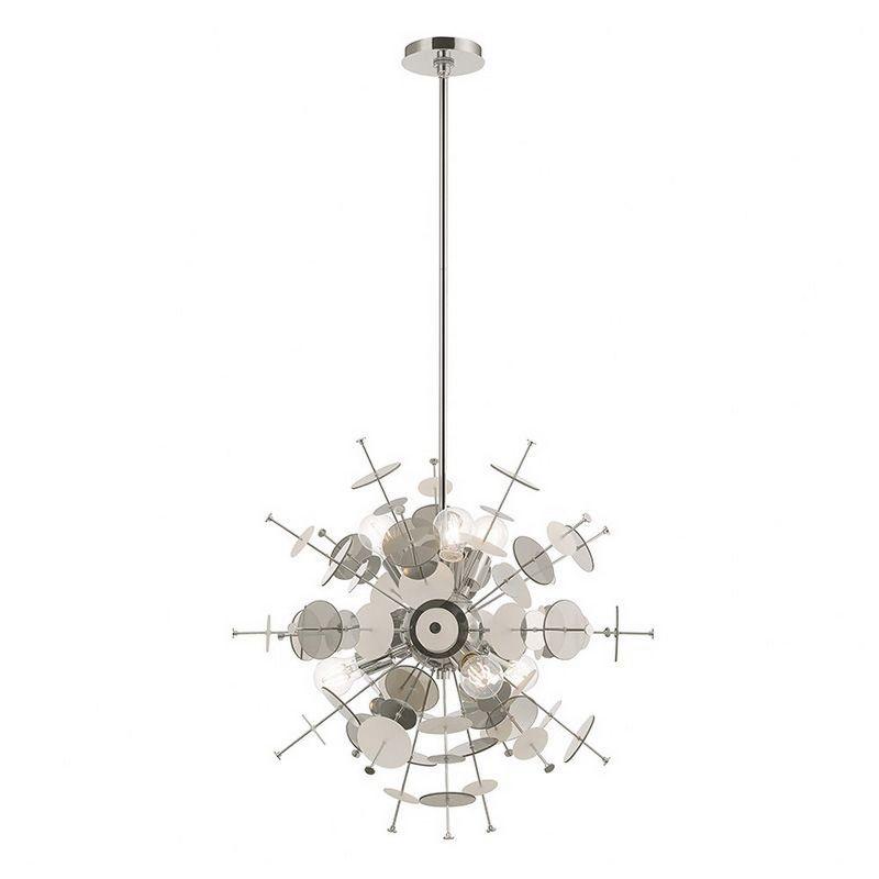 Livex Lighting Circulo 6 - Light Chandelier in  Polished Chrome